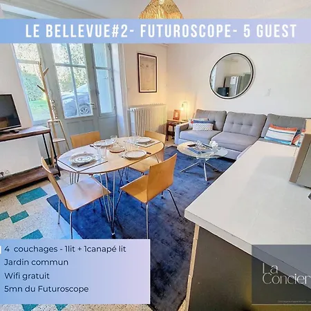 Le Bellevue #2 - 5 Personnes - Futuroscope -la Conciergerie * Jaunay-Clan
